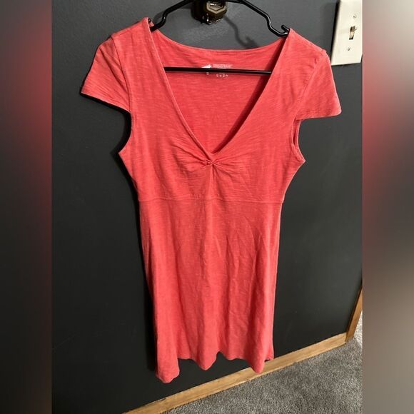 Horney Toad Tencel Short Sleeve Dress Size XS Coral - Picture 3 of 4